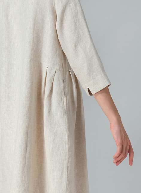 Linen Mid-Length Dress
