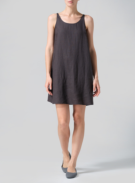 Linen A-Lined Slip Dress