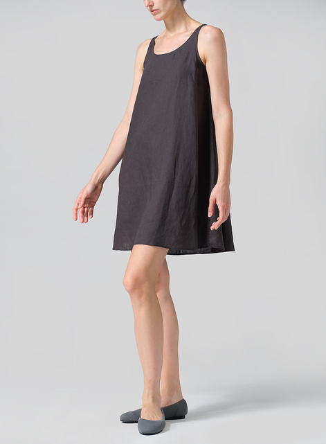 Linen A-Lined Slip Dress