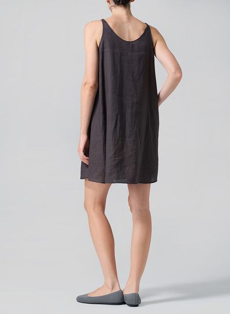 Linen A-Lined Slip Dress