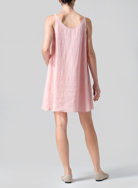 Linen A-Lined Slip Dress
