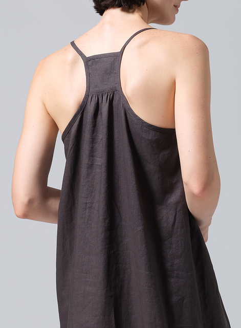 Linen A-shape Slip-In Dress