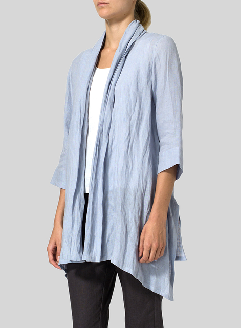Linen Open Front Jacket