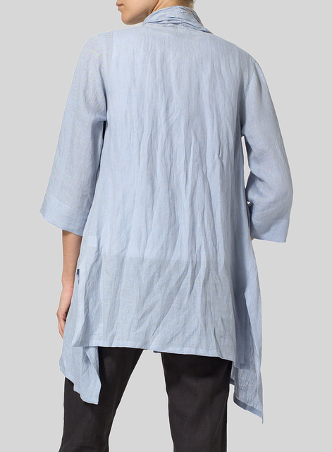 Linen Open Front Jacket