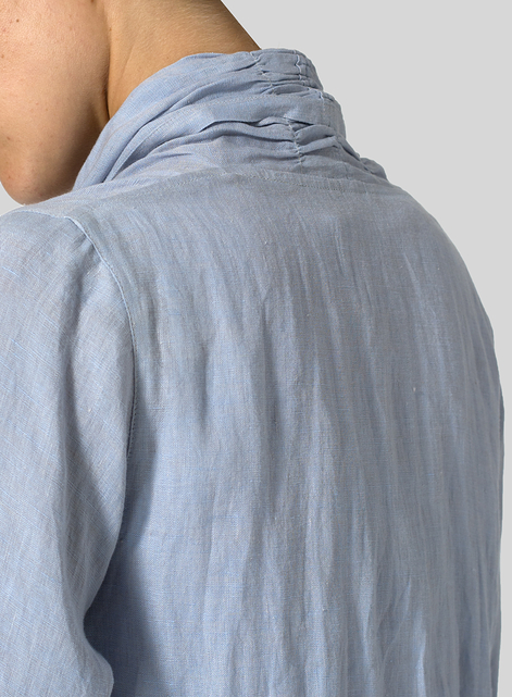 Linen Open Front Jacket