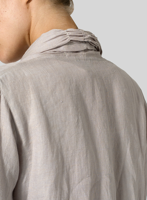 Linen Open Front Jacket