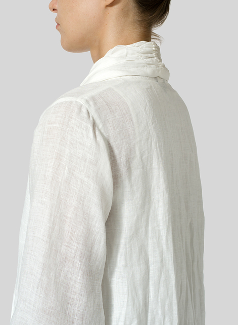 Linen Open Front Jacket