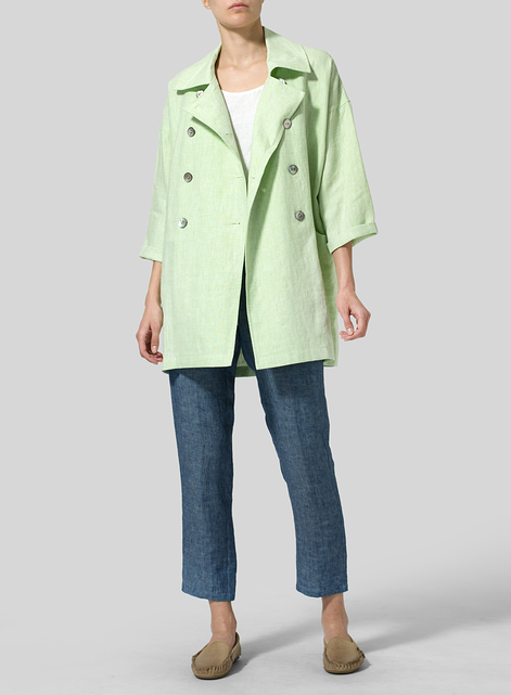 Linen Double Breasted Jacket