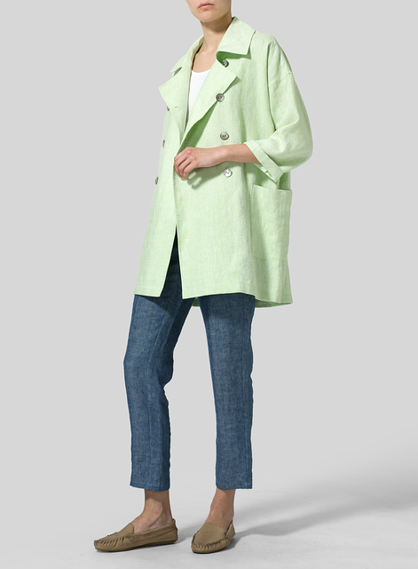 Linen Double Breasted Jacket