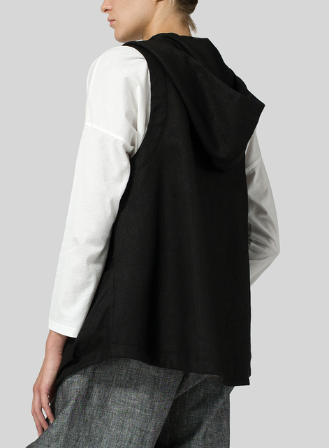 Linen Hooded Vest