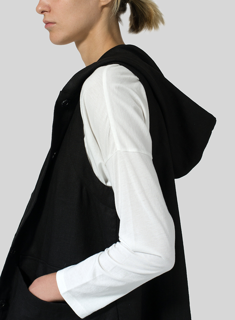 Linen Hooded Vest