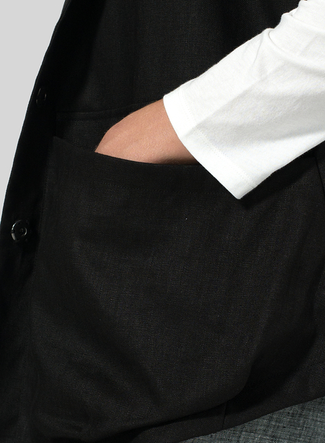 Linen Hooded Vest