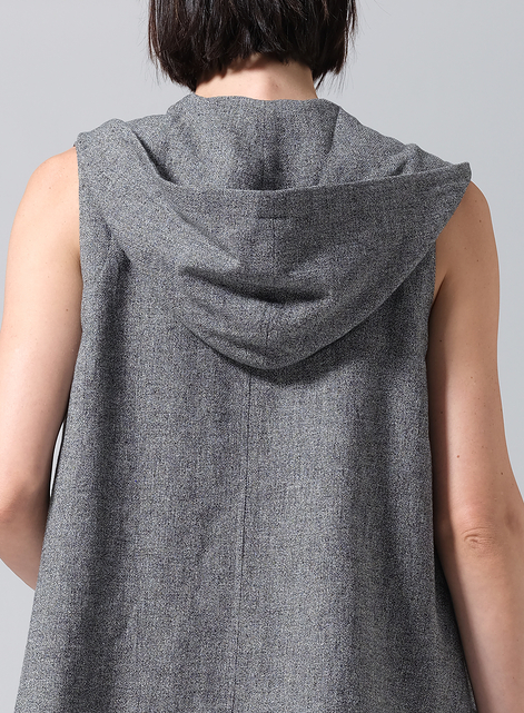 Linen Hooded Vest