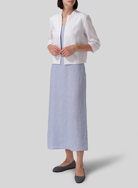 Linen Crop Blazer