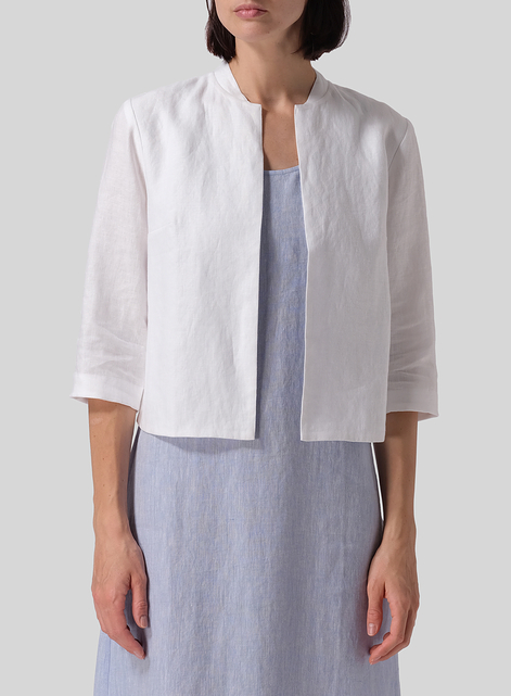 Linen Crop Blazer