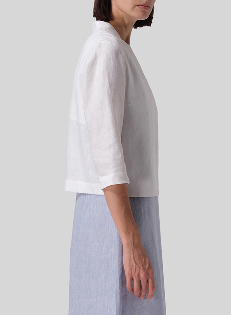 Linen Crop Blazer