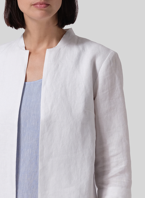 Linen Crop Blazer