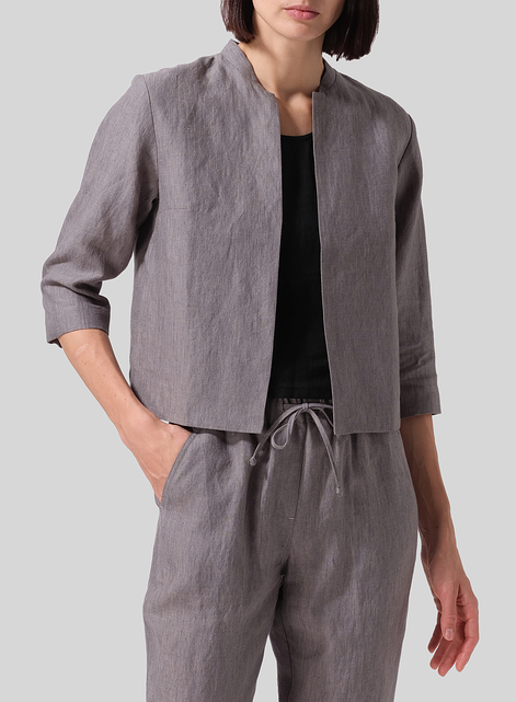 Linen Crop Blazer