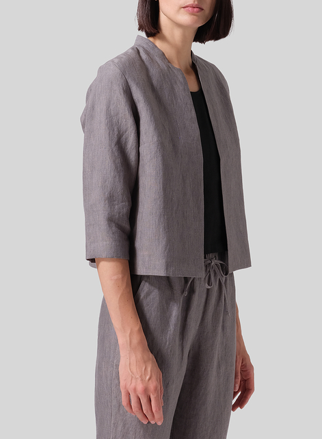 Linen Crop Blazer
