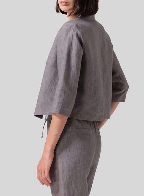Linen Crop Blazer