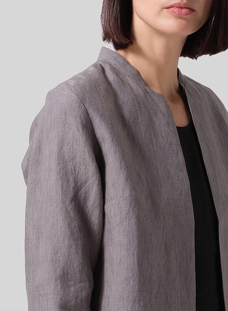 Linen Crop Blazer