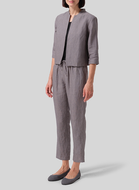 Linen Crop Blazer