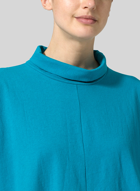 Cotton Cowl Neck Box Top