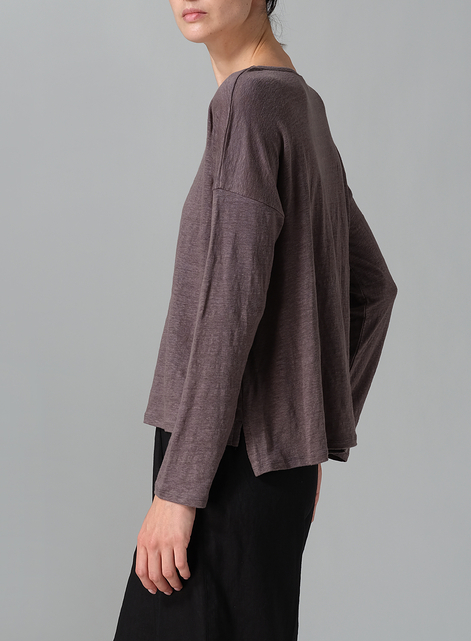 Linen Knitted Long Sleeves T-Shirt
