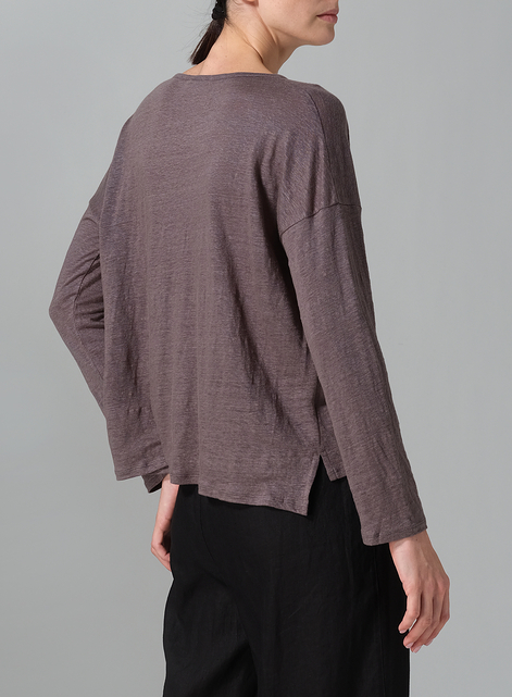 Linen Knitted Long Sleeves T-Shirt