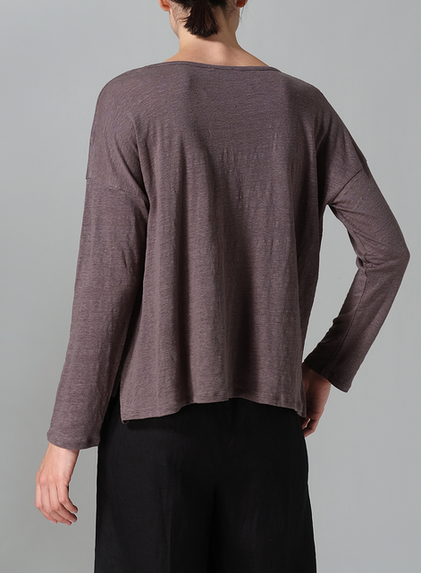 Linen Knitted Long Sleeves T-Shirt