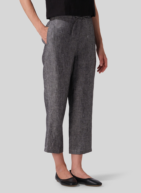 Linen Cropped Pants