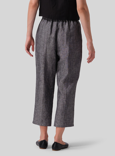 Linen Cropped Pants