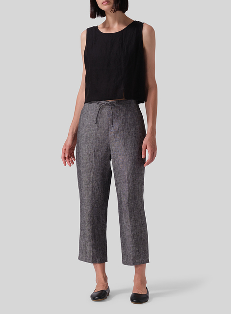 Linen Cropped Pants