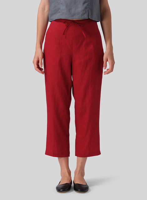 Linen Cropped Pants