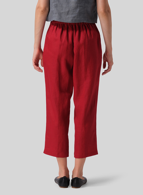 Linen Cropped Pants