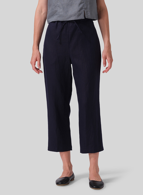 Linen Cropped Pants
