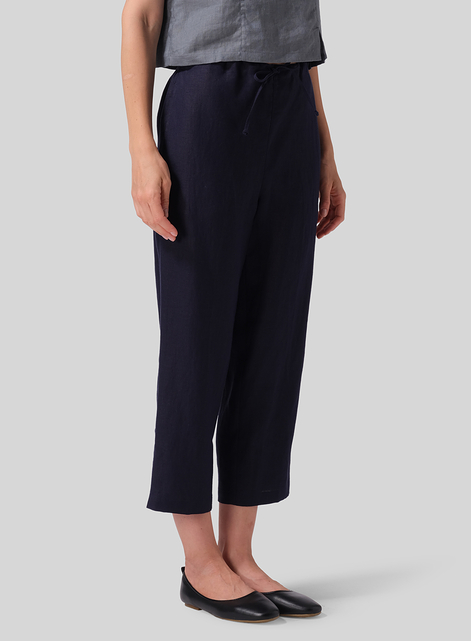 Linen Cropped Pants