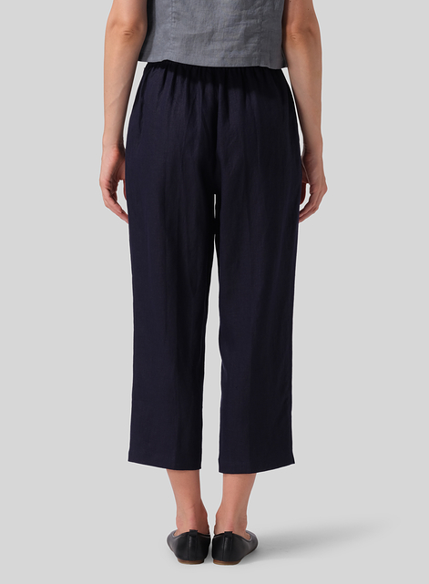 Linen Cropped Pants