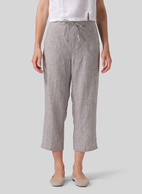 Linen Cropped Pants