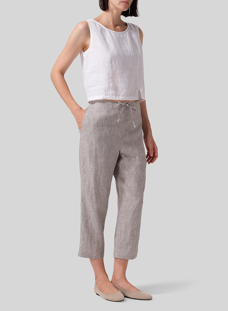 Linen Cropped Pants