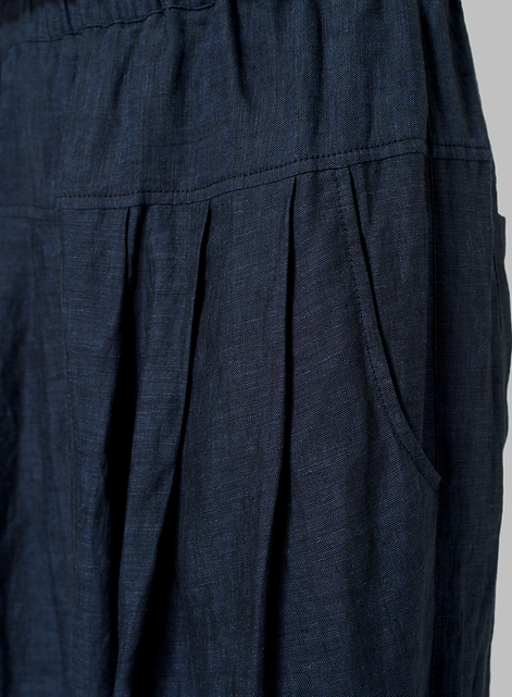 Linen Crumple Effect Harem Pants