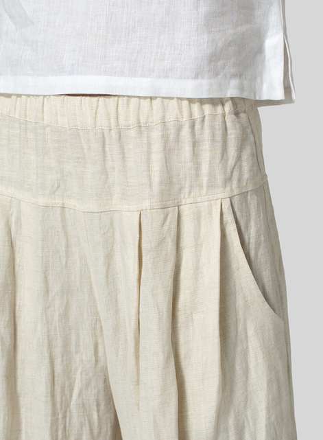 Linen Crumple Effect Harem Pants