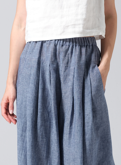 Linen Crumple Effect Harem Pants