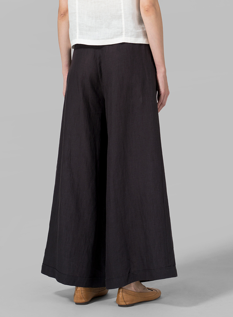 Linen Wide-Leg Pants