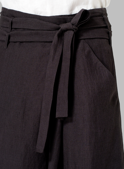Linen Wide-Leg Pants