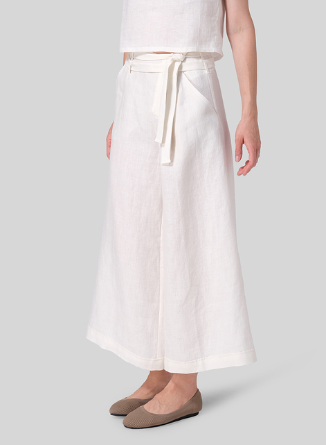 Linen Wide-Leg Pants