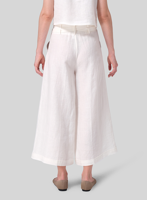 Linen Wide-Leg Pants