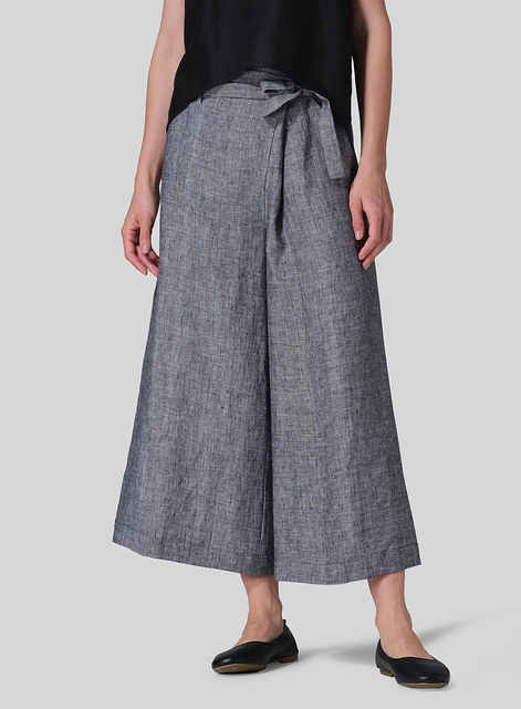 Linen Wide-Leg Pants