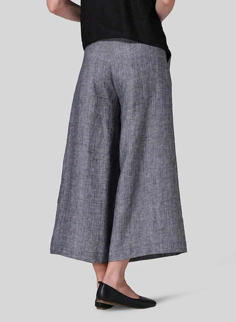 Linen Wide-Leg Pants