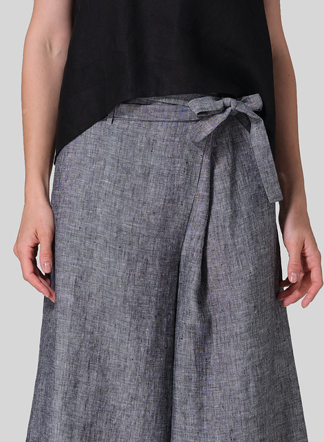 Linen Wide-Leg Pants